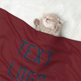 Custom Crimson Red Blue Pet Blanket