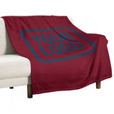 Custom Crimson Red Blue Blanket