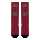 Custom Crimson Red Blue Green Knee-High Sock