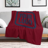 Custom Crimson Red Blue Blanket