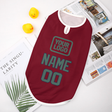 Custom Crimson Red Blue Green Pet Vest