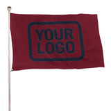 Custom Crimson Red Navy Flag