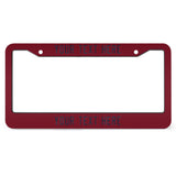 Custom Crimson Red Navy License Plate Frame