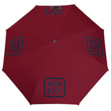 Custom Crimson Red Navy Automatic Umbrella