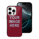 Custom Crimson Red Light Blue Phone Case