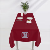 Custom Crimson Red Navy Square Table Cloth