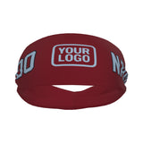 Custom Crimson Red Light Blue Sports headband