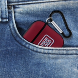 Custom Crimson Red Light Blue AirPods Case