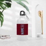 Custom Crimson Red Light Blue Sports Bottle