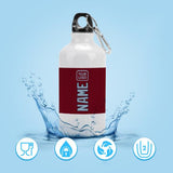 Custom Crimson Red Light Blue Sports Bottle