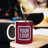 Custom Crimson Red Light Blue Mug