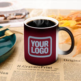 Custom Crimson Red Light Blue Magic Mug