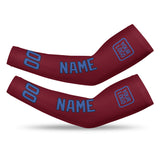 Custom Crimson Red Sky Blue Arm Sleeve