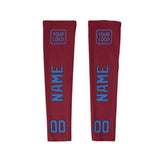 Custom Crimson Red Sky Blue Arm Sleeve