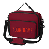 Custom Crimson Red Orange Red Lunch Bag