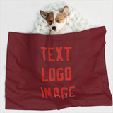 Custom Crimson Red Orange Red Pet Blanket