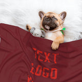 Custom Crimson Red Orange Red Pet Blanket