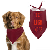 Custom Crimson Red Orange Red Pet Scarf