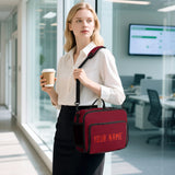 Custom Crimson Red Orange Red Lunch Bag