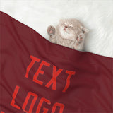 Custom Crimson Red Orange Red Pet Blanket
