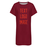 Custom Crimson Red Orange Red Nachthemd