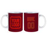 Custom Crimson Red Coral Red Mug