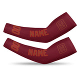 Custom Crimson Red Coral Red Arm Sleeve