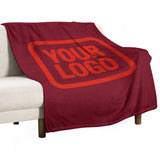 Custom Crimson Red Orange Red Blanket