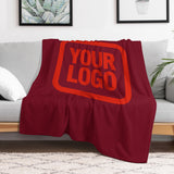 Custom Crimson Red Orange Red Blanket