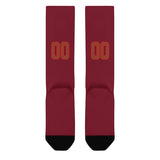Custom Crimson Red Coral Red Knee-High Sock