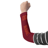 Custom Crimson Red Coral Red Arm Sleeve