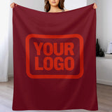 Custom Crimson Red Orange Red Blanket
