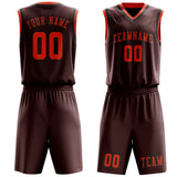 Custom Crimson Red Orange Red Basketball Set
