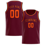 Custom Crimson Red & Orange Red Colors Design Sports Basketball Jersey