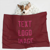 Custom Crimson Red Pink Pet Blanket