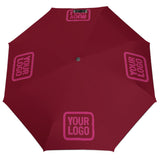 Custom Crimson Red Pink Automatic Umbrella