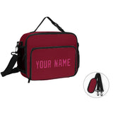 Custom Crimson Red Pink Lunch Bag
