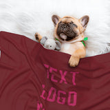 Custom Crimson Red Pink Pet Blanket