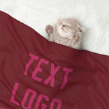 Custom Crimson Red Pink Pet Blanket