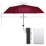 Custom Crimson Red Pink Automatic Umbrella