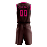 Custom Crimson Red Pink Basketball Set