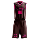 Custom Crimson Red Pink Basketball Set