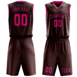 Custom Crimson Red Pink Basketball Set