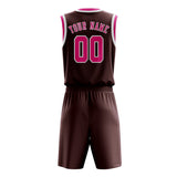 Custom Crimson Red Pink Basketball Set
