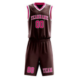 Custom Crimson Red Pink Basketball Set