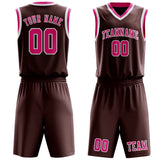 Custom Crimson Red Pink Basketball Set