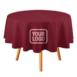 Custom Crimson Red Light Pink Round Table Cloth