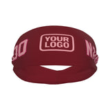 Custom Crimson Red Light Pink Sports headband