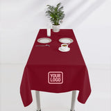 Custom Crimson Red Pink Square Table Cloth