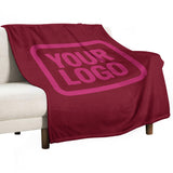 Custom Crimson Red Pink Blanket
